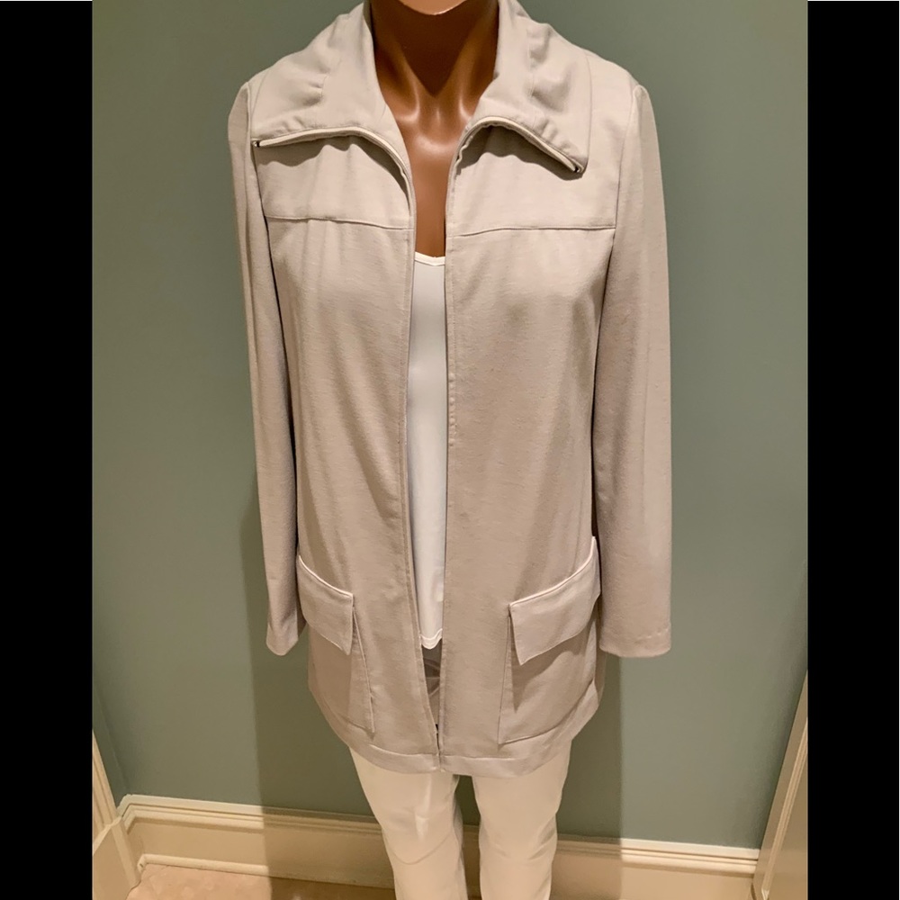 Beige/Oatmeal Long Jacket - Picture 2 of 13